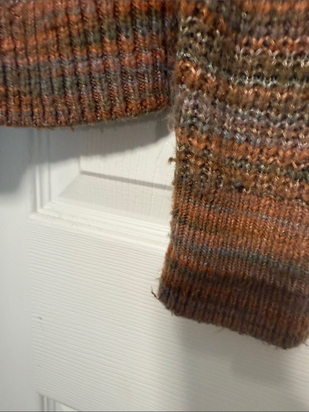 LOFT Multicolor Ribbed Button-Front Cardigan - Picture 6 of 6